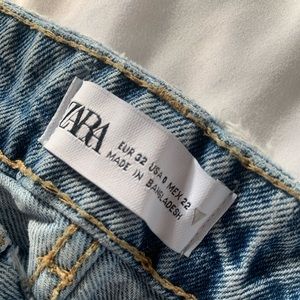 Zara mom ripped jeans